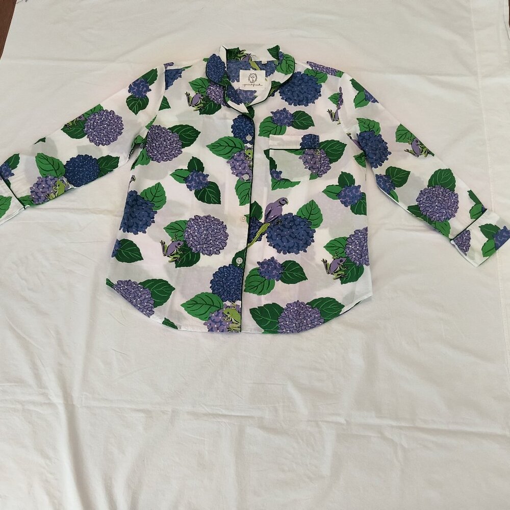 Printfresh  button-down pajama top 100% organic Cotton size S